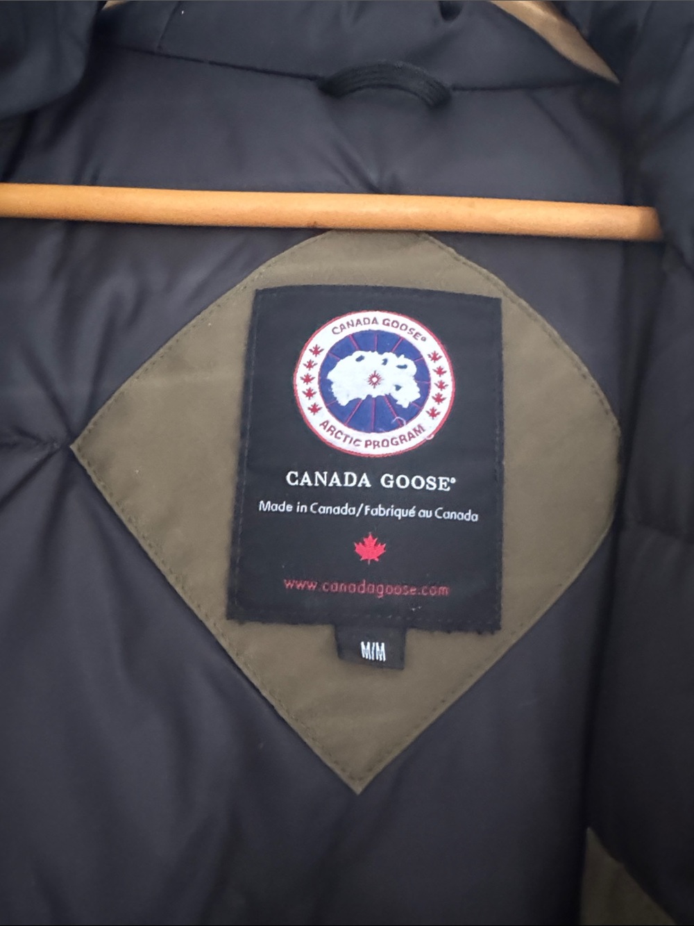 Canada Goose Olive Green Down Jacket with Hood - Picture 2 of 8